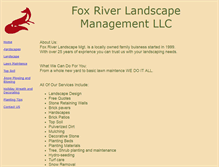 Tablet Screenshot of foxriverlandscapemanagement.com